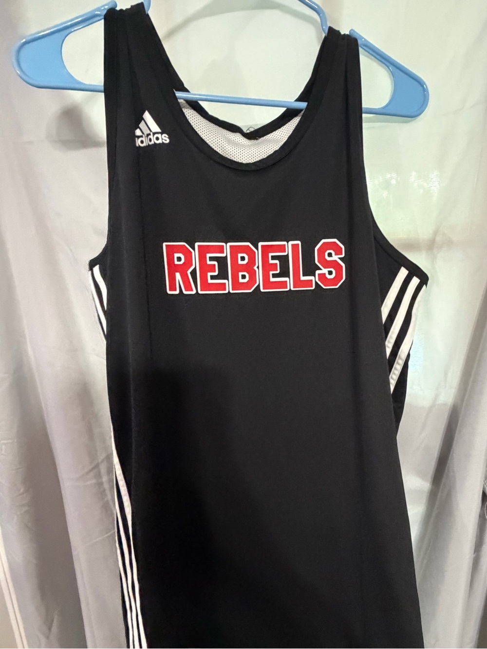 Adidas "REBELS" Black Athletic Tank Reversible